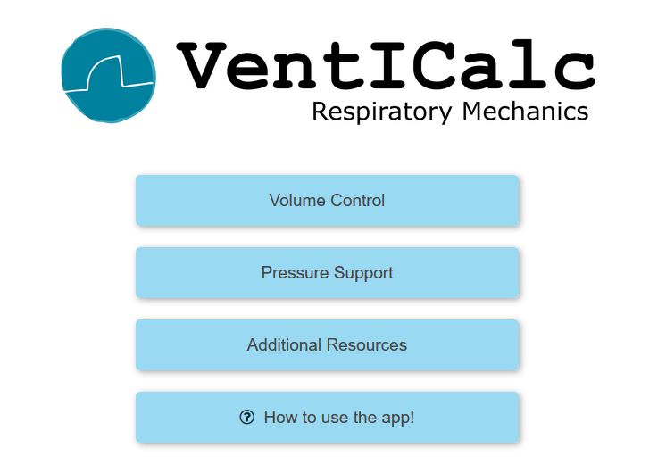 Online app voor berekenen ademmechanica aan de beademing