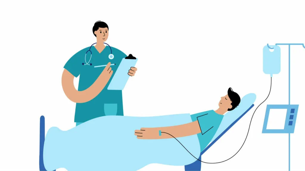Echogeleid infuus prikken: binnen 3 minuten gebeurd
